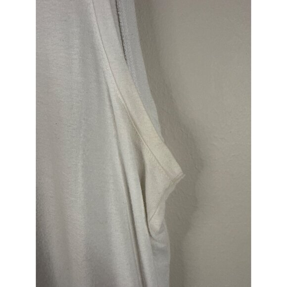 Adrienne Vittadini Womens White Sleeveless Tank Top Size Large Lightweight Cotto - Picture 5 of 10